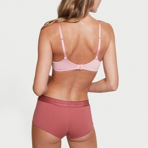 VS XXL Logo Waist Boyshort Lady Pink NWT - Picture 4 of 14